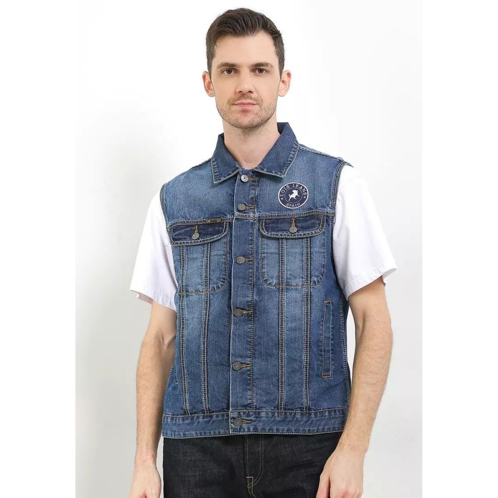 Vest / Rompi Denim Pria Lois Original MJV200D