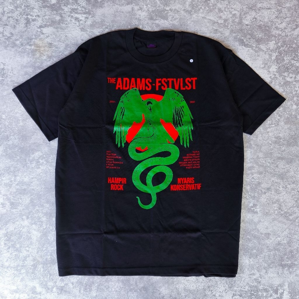 Tshirt The Adams x Fstvlst Vol 3 | Fstvlst Merch Tshirt Katun Hitam