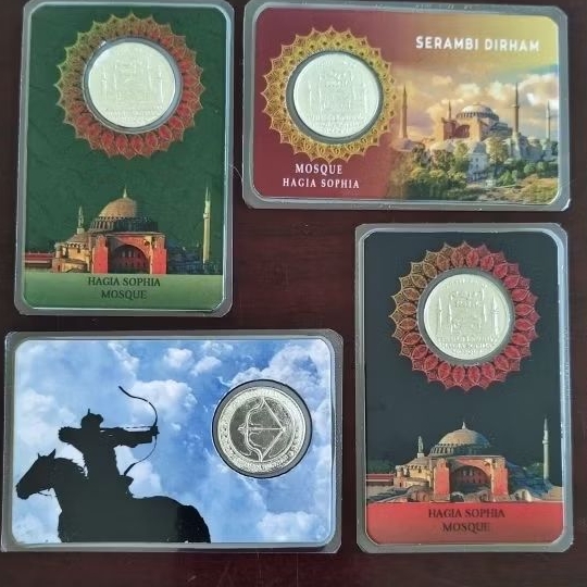 Kartu Koin Dirham Serambi 1 Masjid Hagia Sophia Panahan Mahar Perak Murni bukan wakala imn sala anta