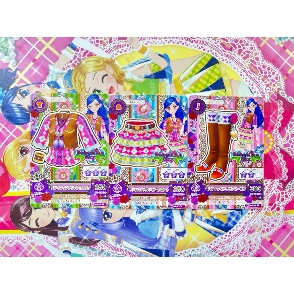 Kartu Aikatsu Sora Kazesawa Batik Design Set Bohemian Sky Normal Original Langka Rare Official Japan