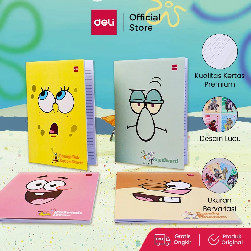 (PACK) Deli Writing Book / Notebook / Buku Tulis Sekolah/ Deli Buku Tulis 38 Lembar