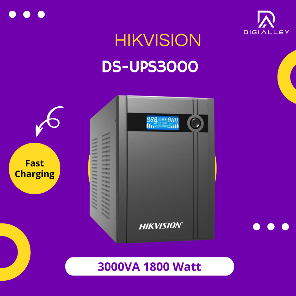 UPS HIKVISION DS-UPS3000 3000VA 1800W DS UPS3000 3000VA 1800 Watt Super Fast Charging
