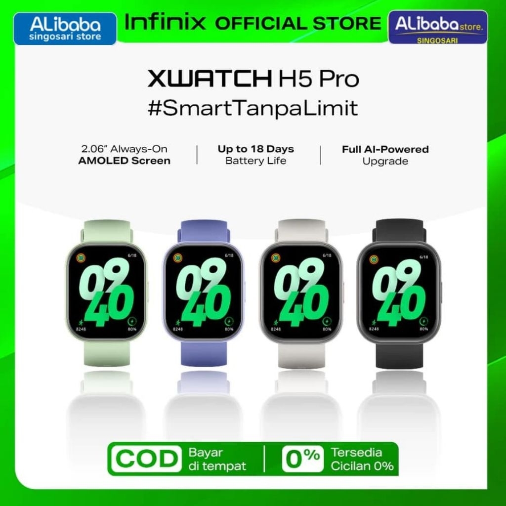 Smartwatch AMOLED Premium Infinix XWATCH H5 Pro | Baterai Awet Hingga 18 Hari