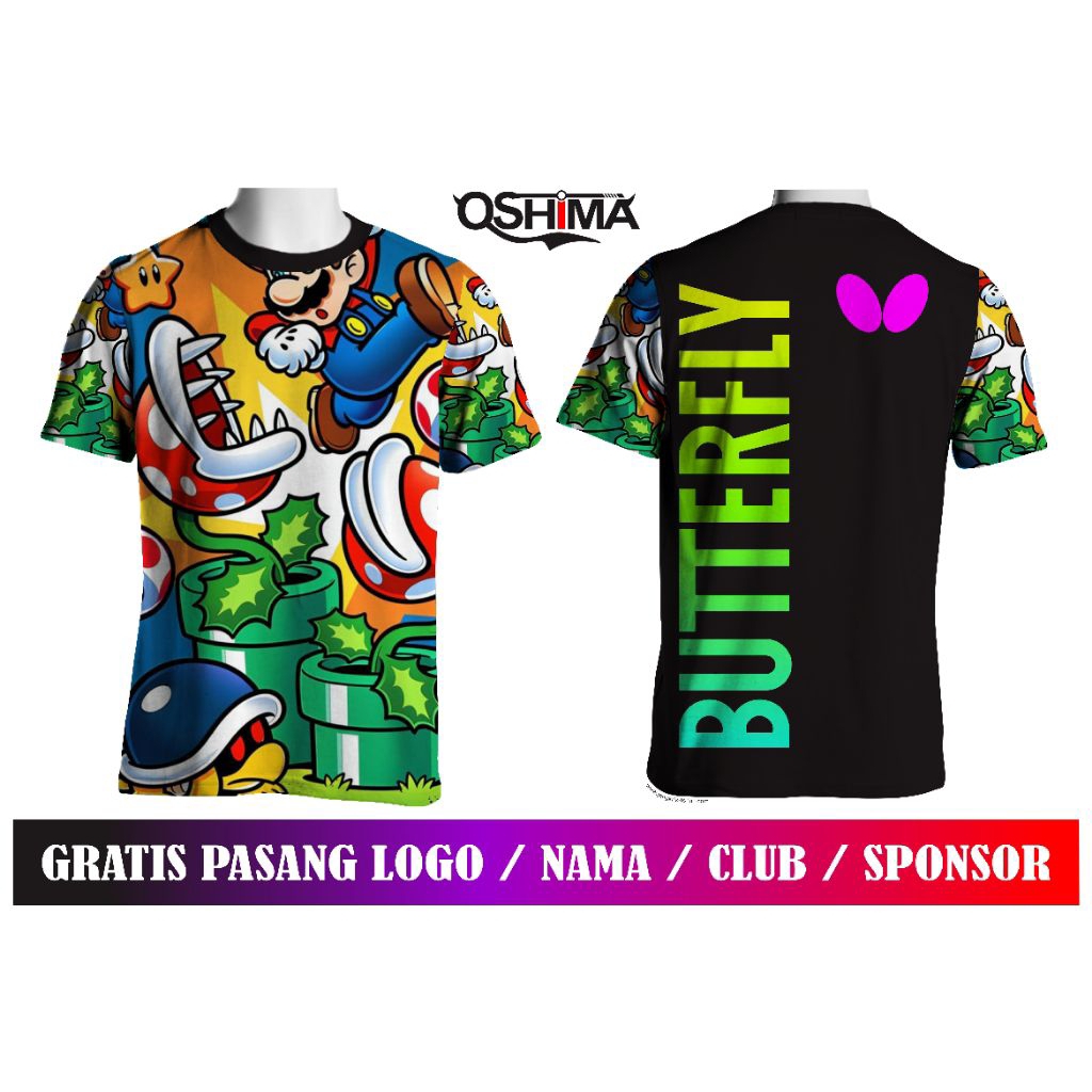 KAOS JERSEY PINGPONG BUTTERFLY SPR MARIO