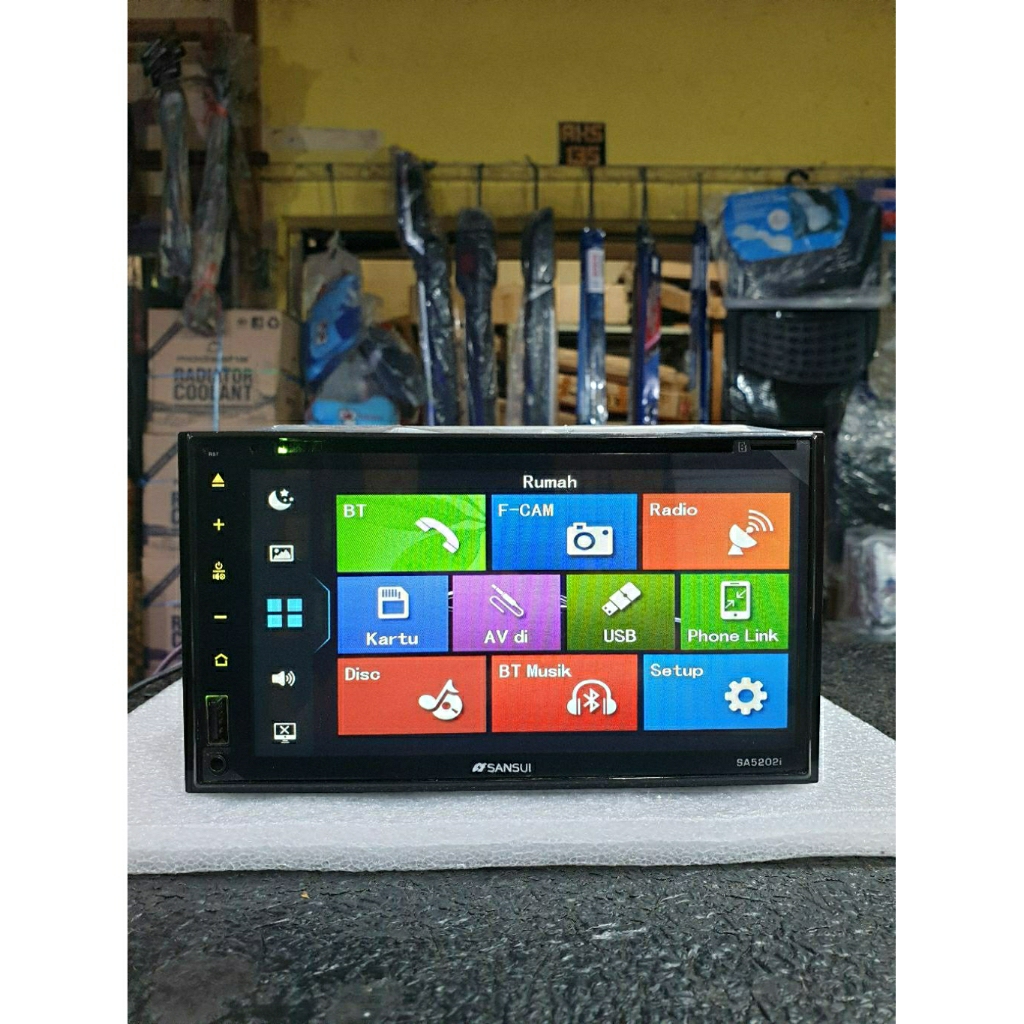 Headunit double din Sansui SA5202i Yokohama radio dvd bluetooth usb
