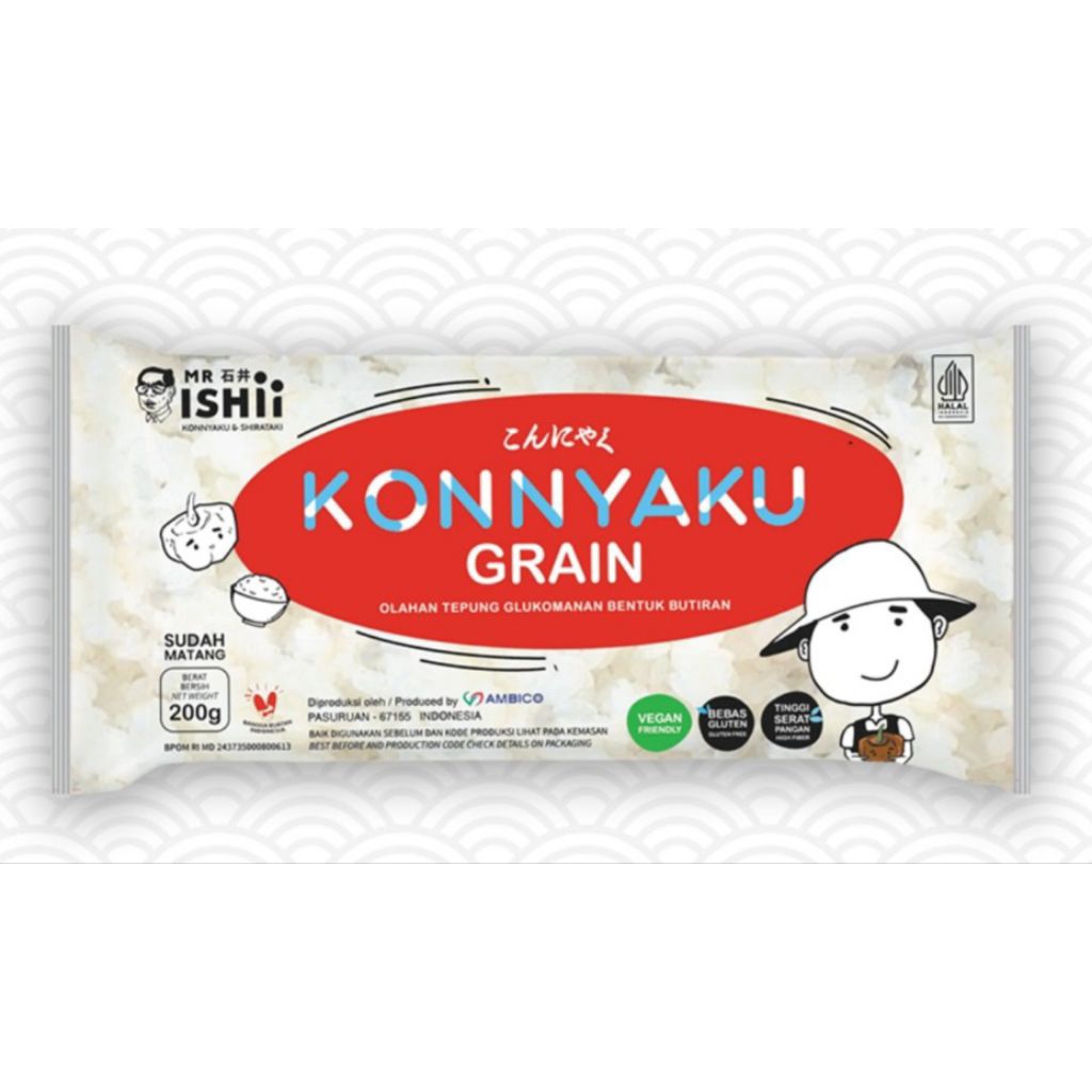 Mr ishii Tsubu Konnyaku / Wet Konnyaku Grain (butiran nasi basah)