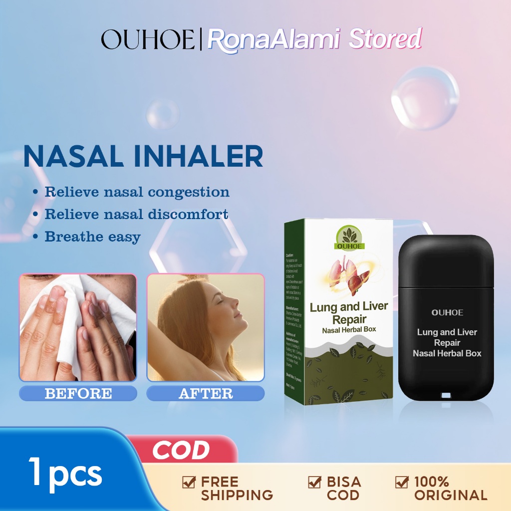OUHOE Lung Detox Inhaler 1.8ml Inhaler Hidung Untuk Dekongesti Hidung Improve Nose Congestion Preven
