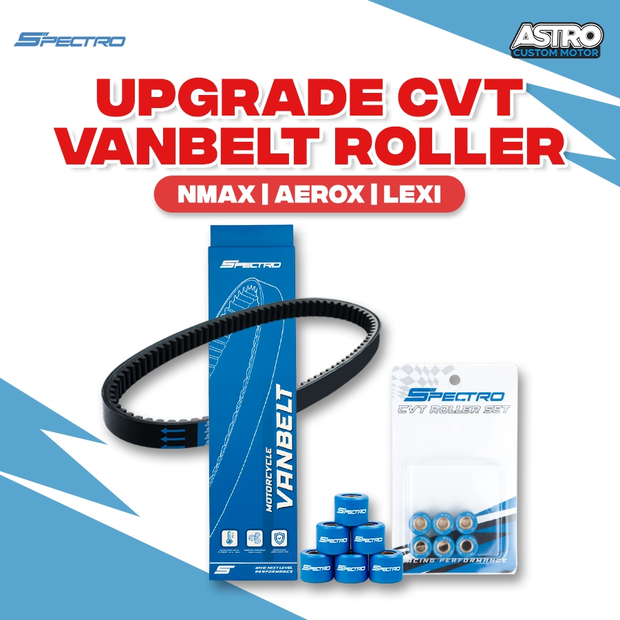 Paket Vanbelt + Roller Spectro Nmax 155 Aerox 155 Lexi 125 2DP B65 Roler Vbelt Upgrade CVT Racing
