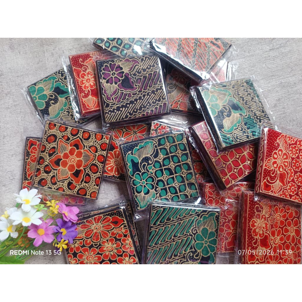 Tatakan gelas batik souvernir batik