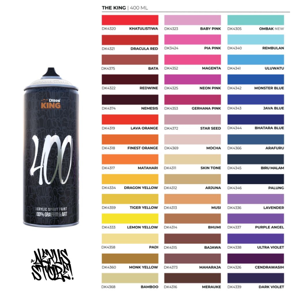 Cat Semprot Diton King 400ml/ Diton Cans Graffiti