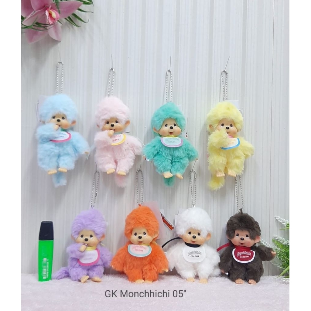 Keychain Monchichi lucu/ gantungan kunci Monchichi cute