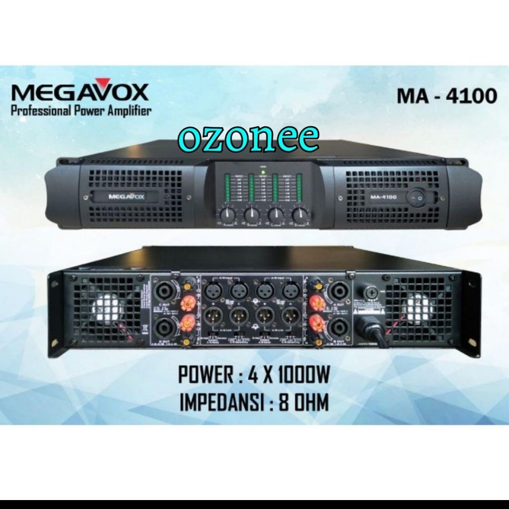 Power Amplifier Megavox  MA-4100 /MA4100 /MA 4100 Original 4X 1000 Watt