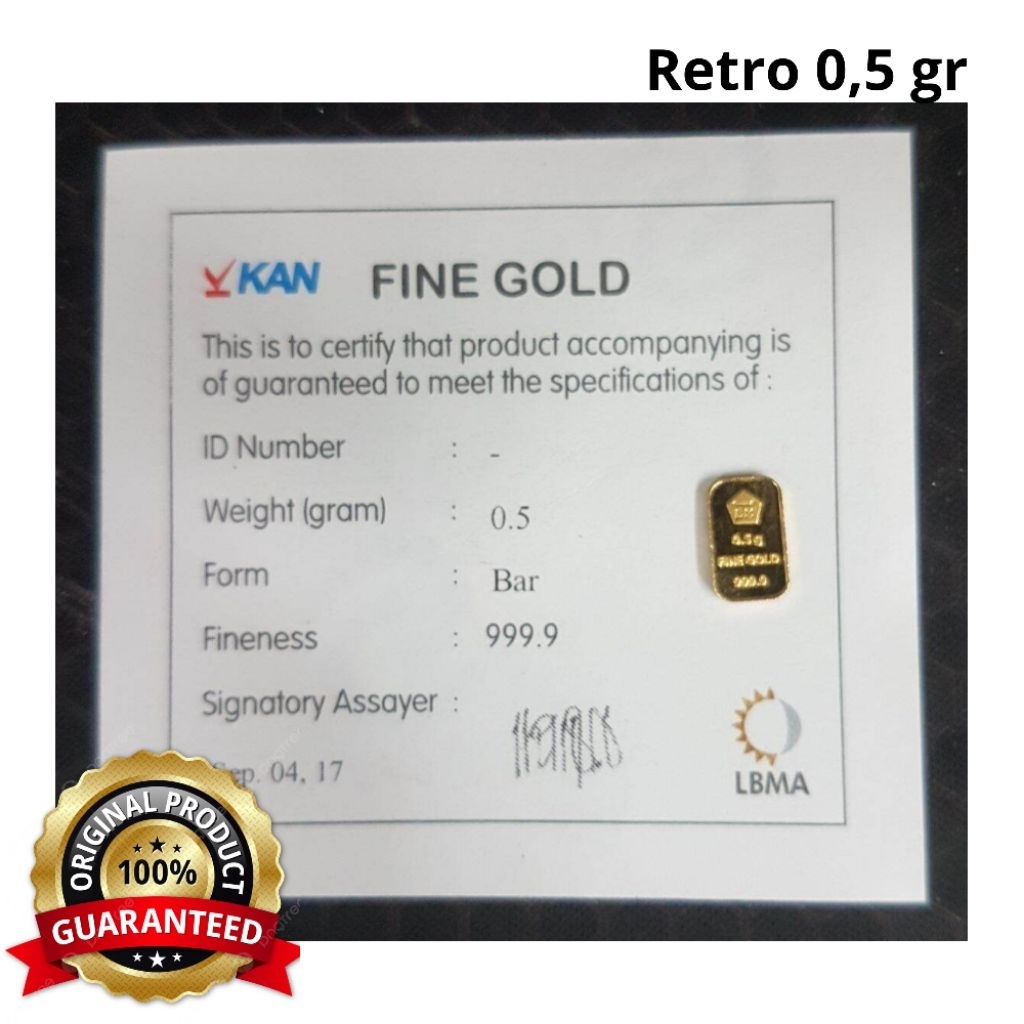 Logam Mulia Antam Retro 0,5gr