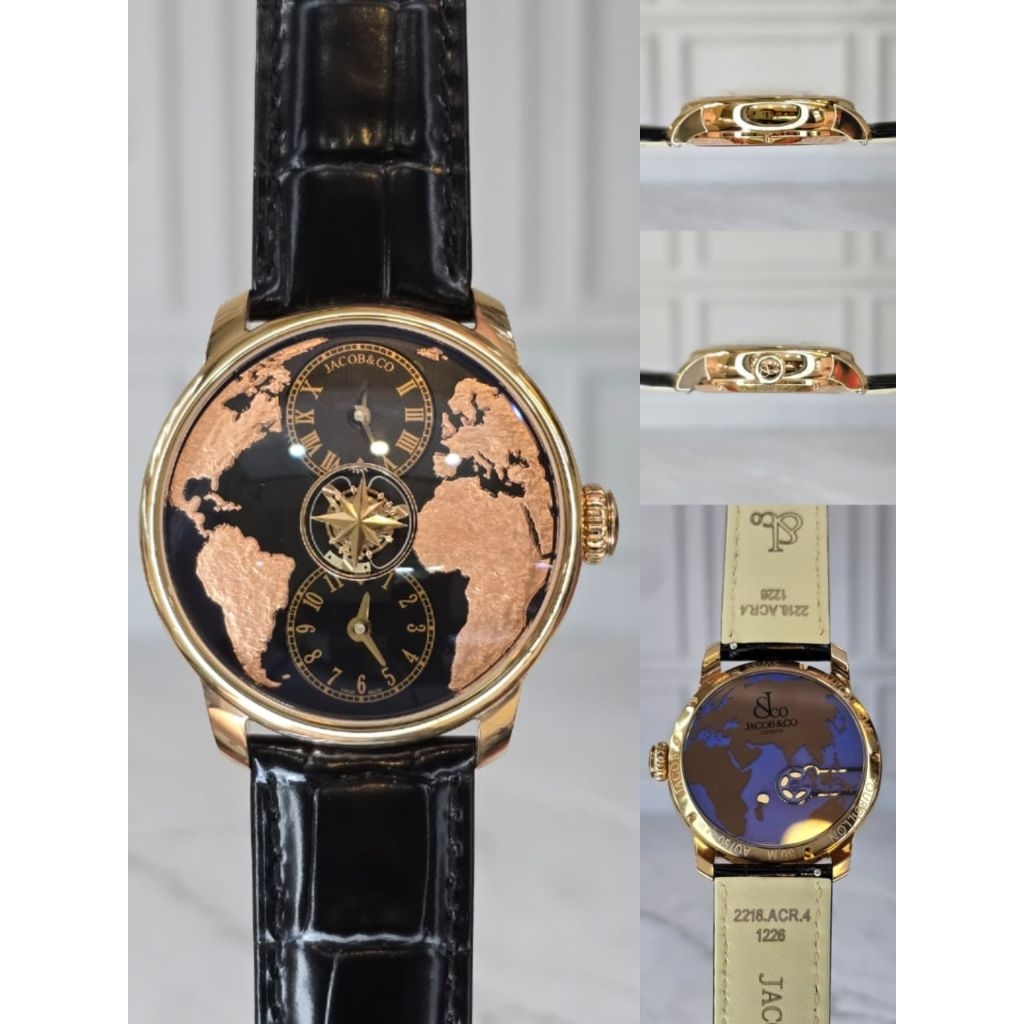 Jam tangan pria jacob&co dual time