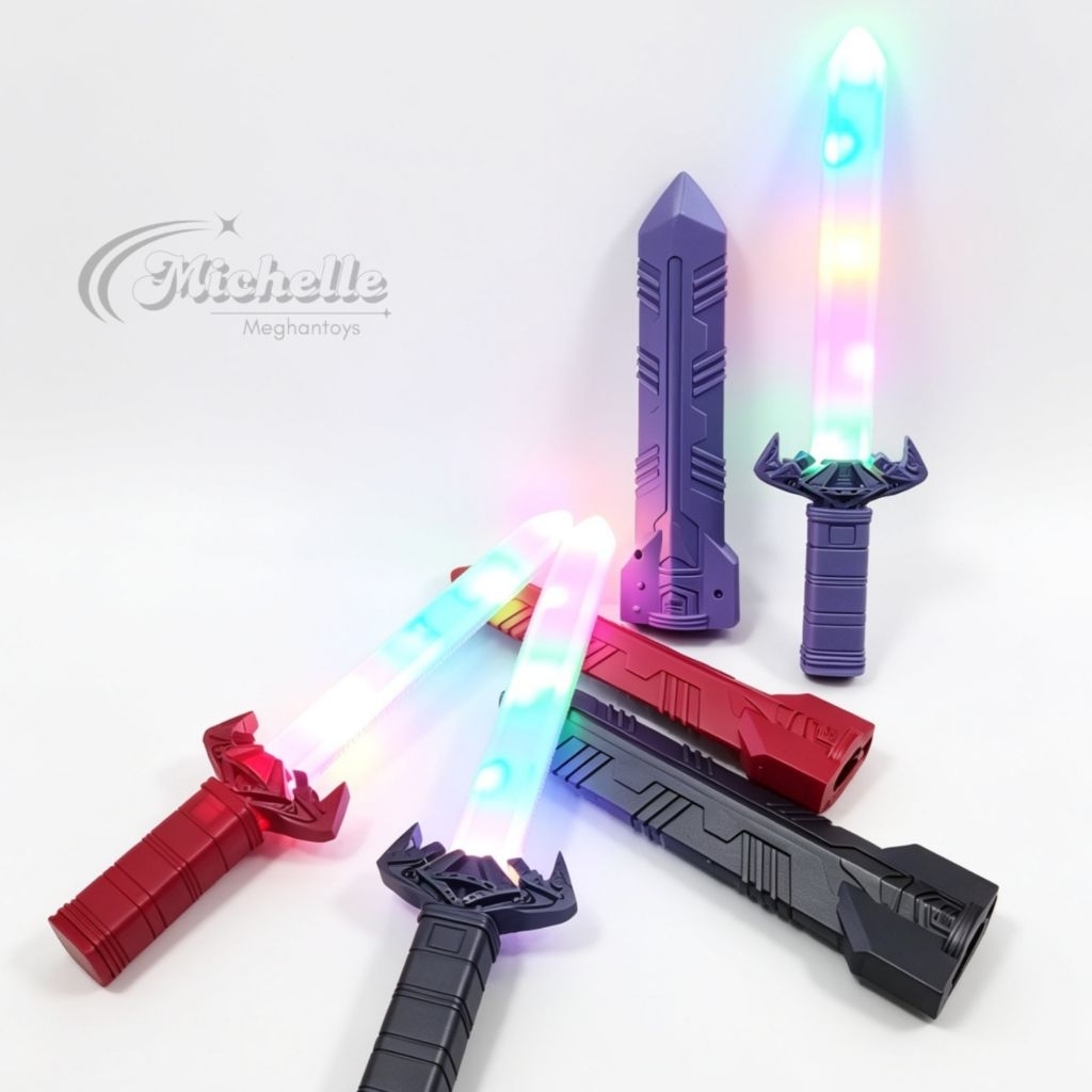 Mainan Pedang LED - Mainan Anak Pedang-Pedangan Lampu - Mainan Edukasi Anak Pedang Lampu Warna-warni