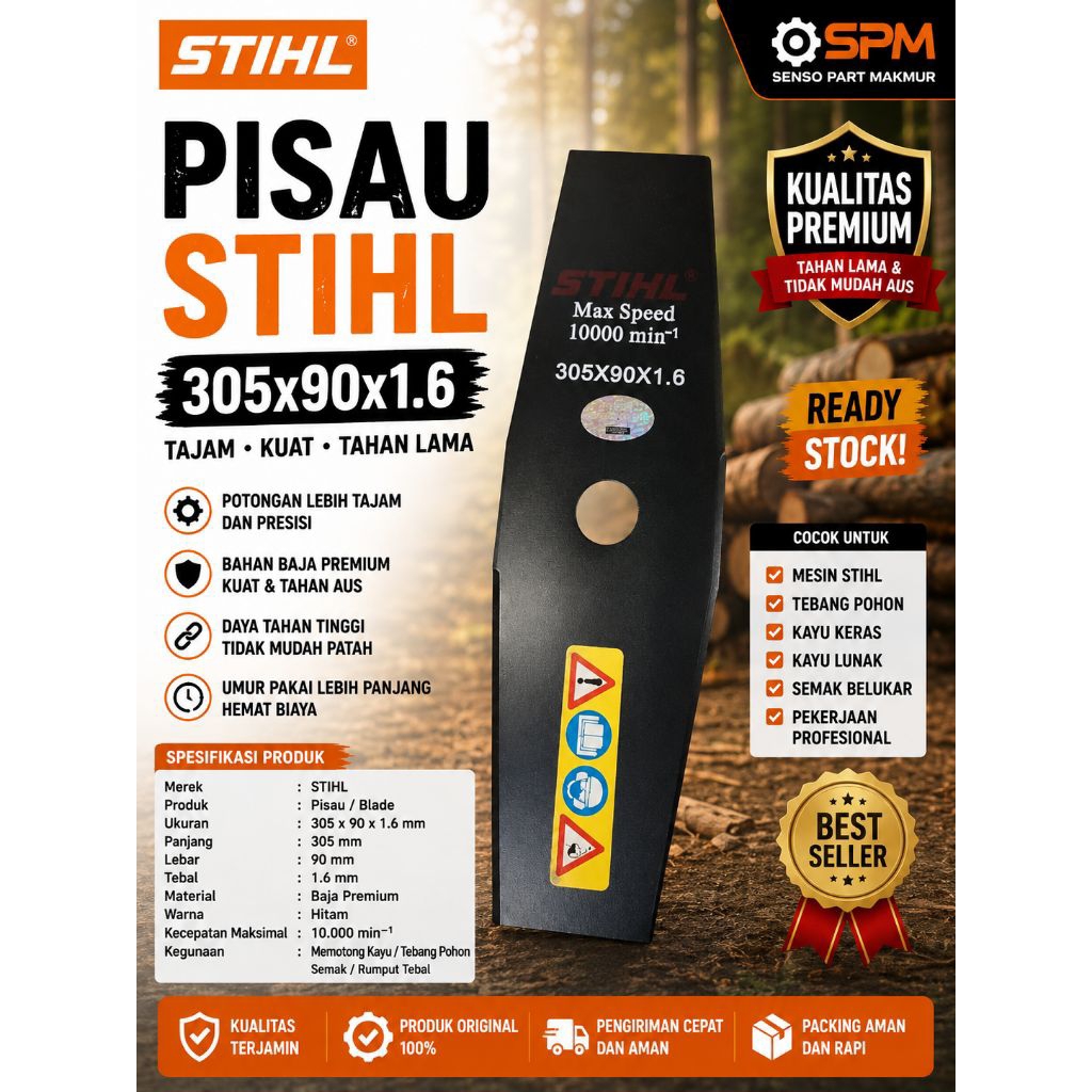 PISAU POTONG RUMPUT FR3001 STANDAR 305 ORIGINAL STIHL