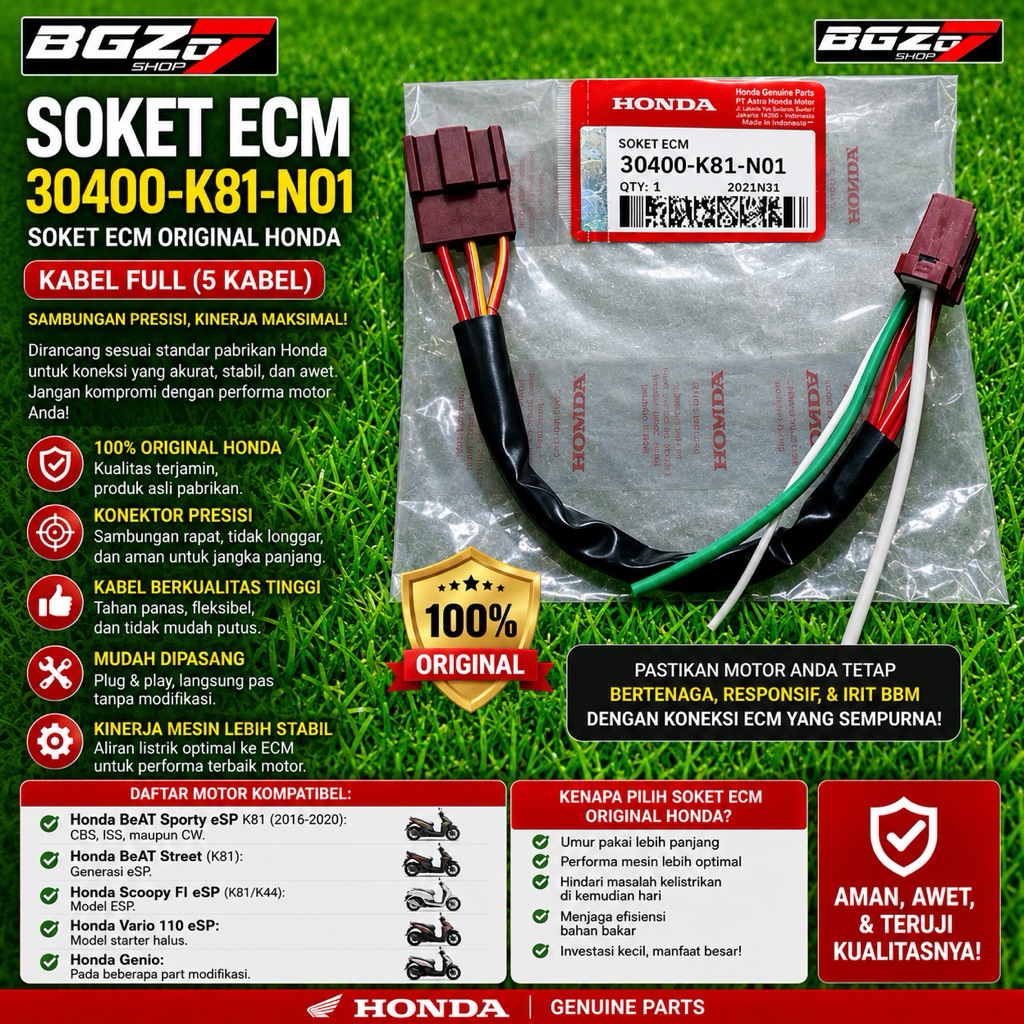 SOKET ECM K81 SOKET ECM BEAT FI SOKET ECM SCOOPY FI KABEL SOKET ECM