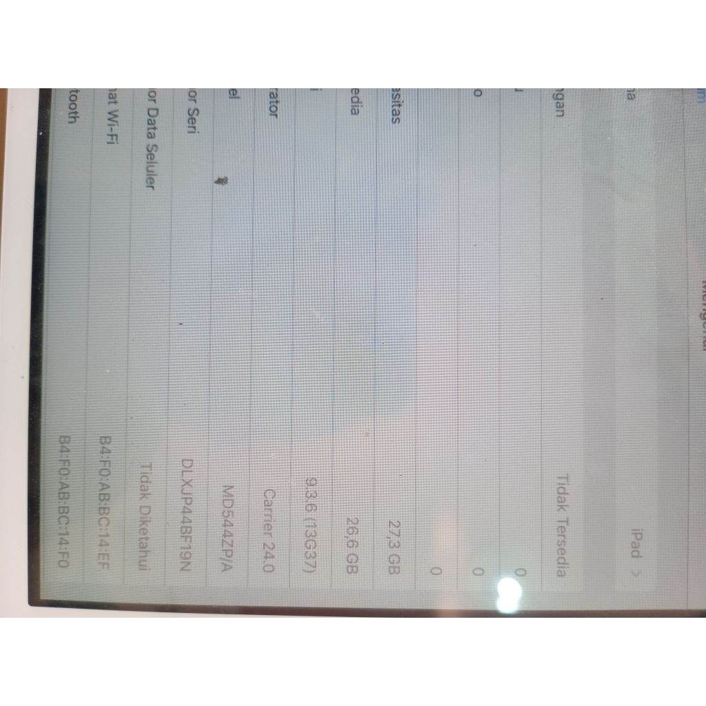 mesin ipad mini 1 32gb minus sinyal