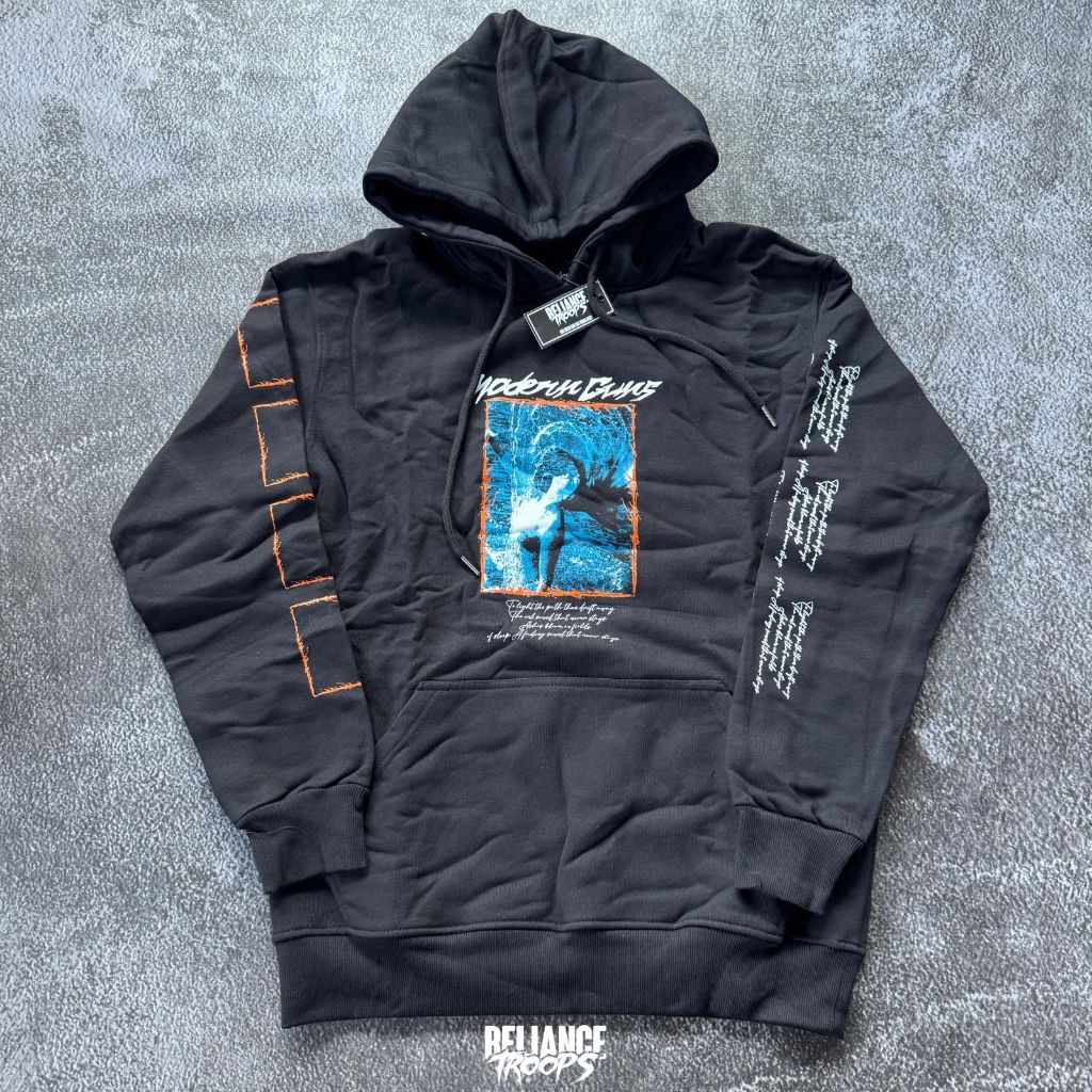 Pullover Hoodie Official | Modern Guns - Angel (Black)
