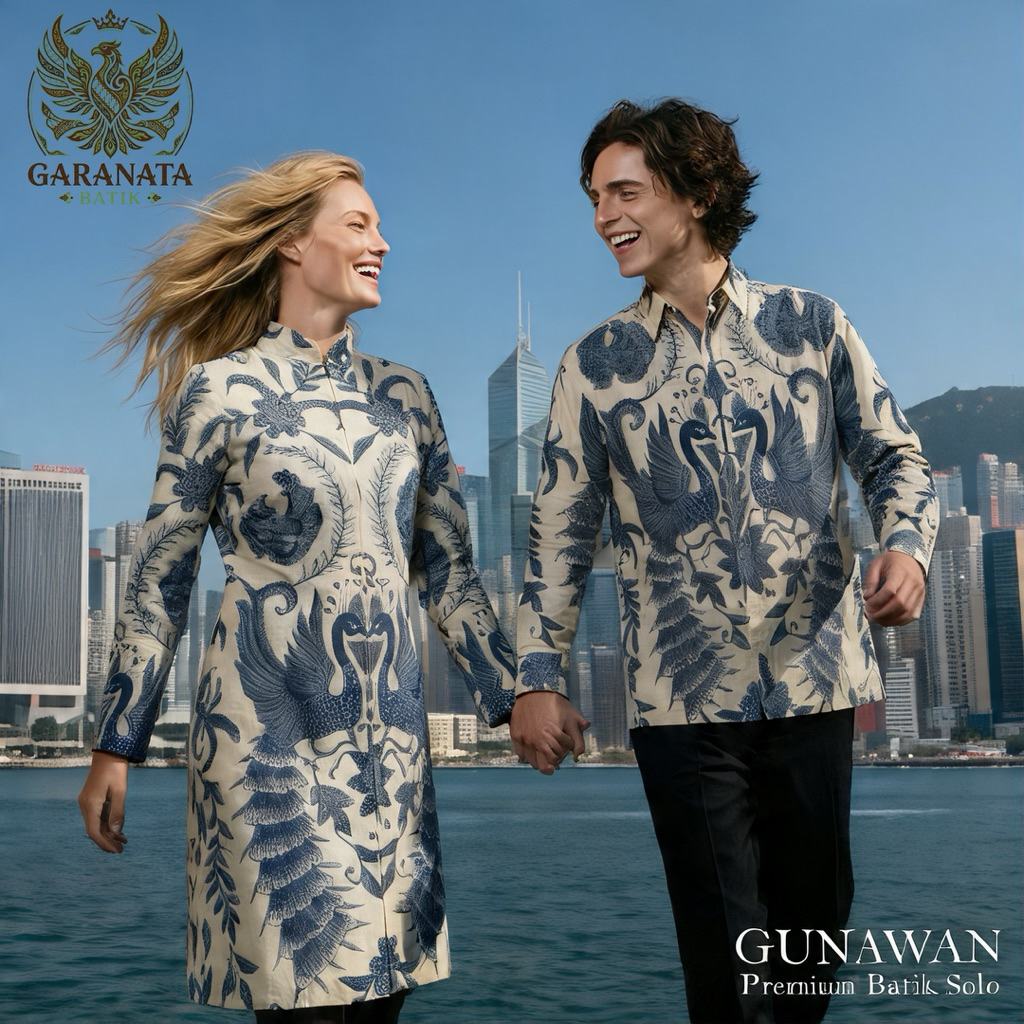 GUNAWAN KEMEJA/TUNIK BATIK TULIS PREMIUM - Batik Premium Solo Full Furing Bahan Halus Reguler
