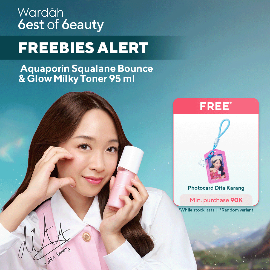 WARDAH Aquaporin Squalane Bounce & Glow Milky Toner 95 ml - Toner Meningkatkan Hidrasi dan Memperbai