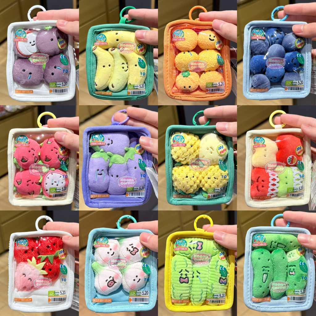 NEW Kepelon ‼️ Gantungan Kunci / Bag Charm / Ganci Boneka / Plush Keychain Pouch Fresh Fruit Vegetab