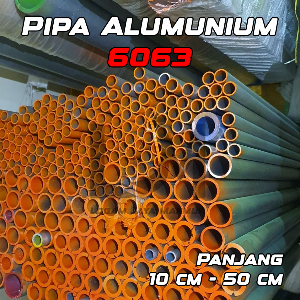 Pipa Alumunium / Aluminium 6063 OD 15 .8 mm x ID 12.8 mm tebal 1.5 mm Harga panjang per 10 cm • 15 c