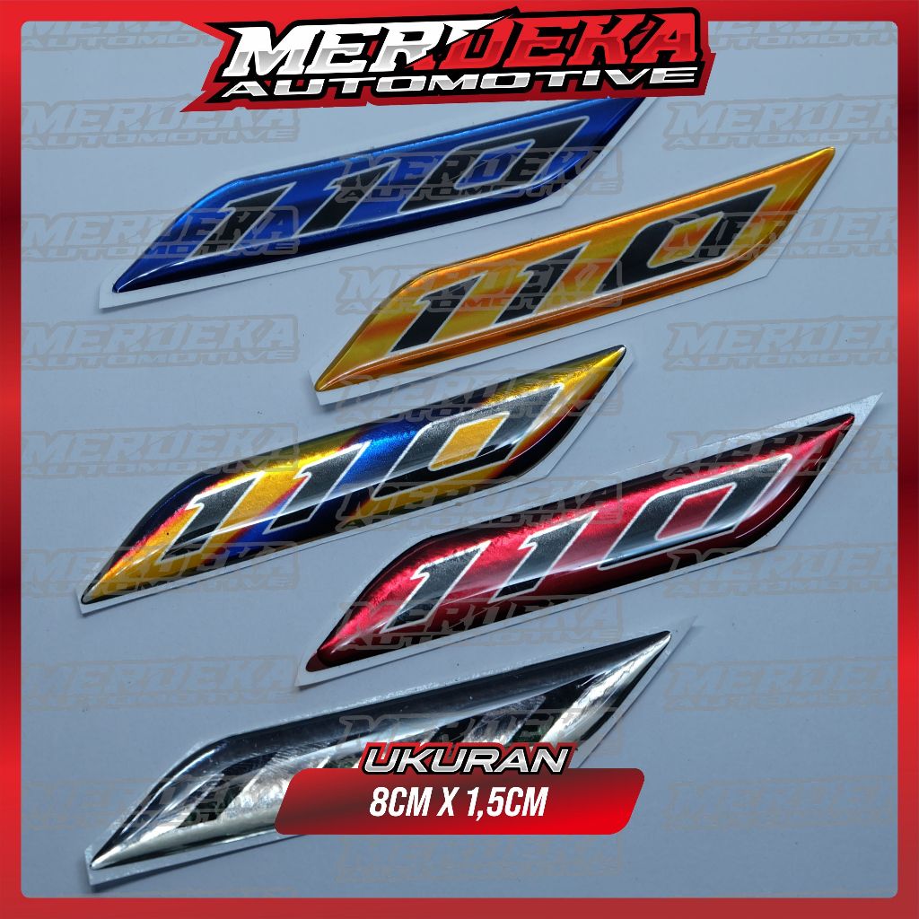 Emblem timbul 110 untuk vario all series | emblem 110 cc