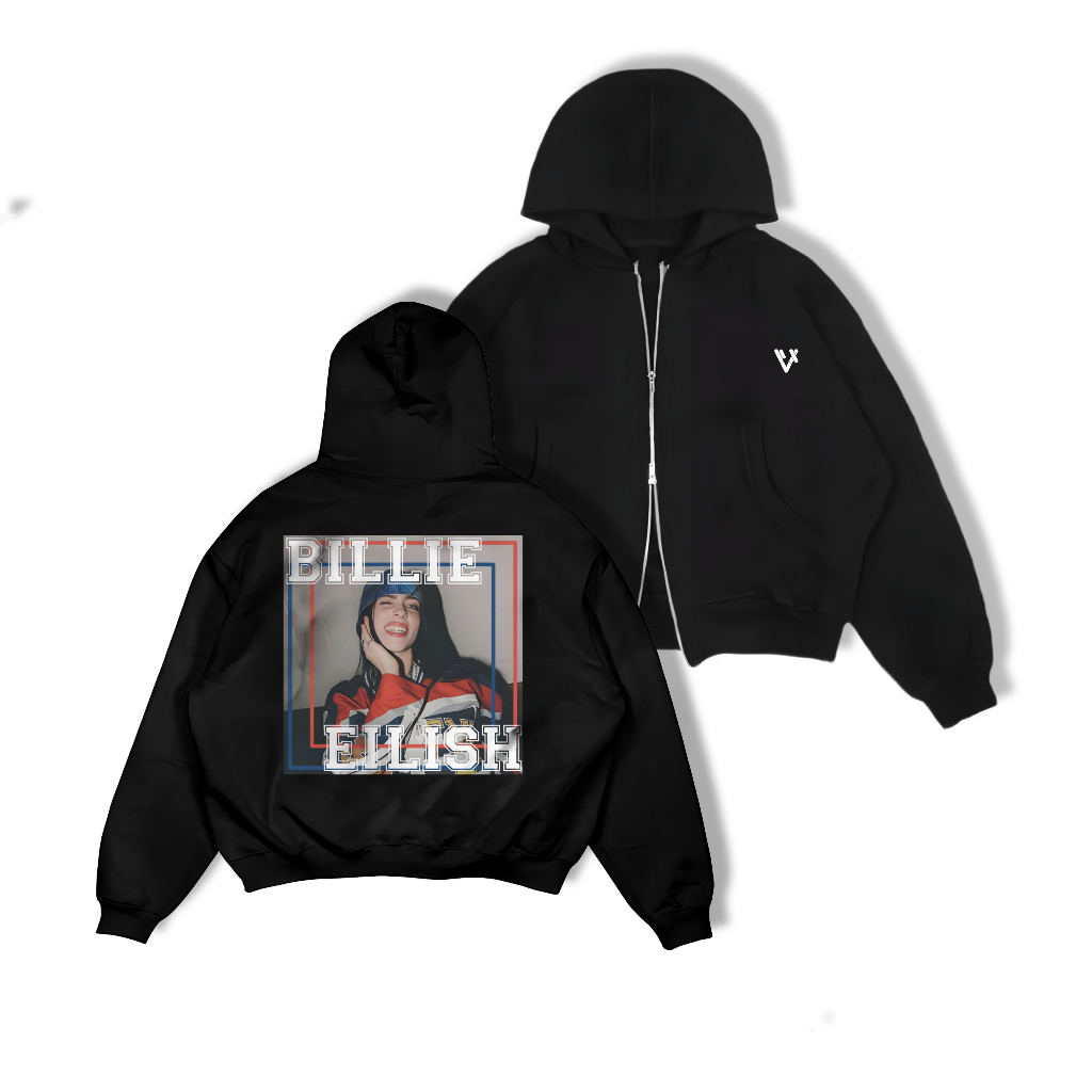 VOLTURI Hoodie Boxy Double Zipper BILLIE EILISH