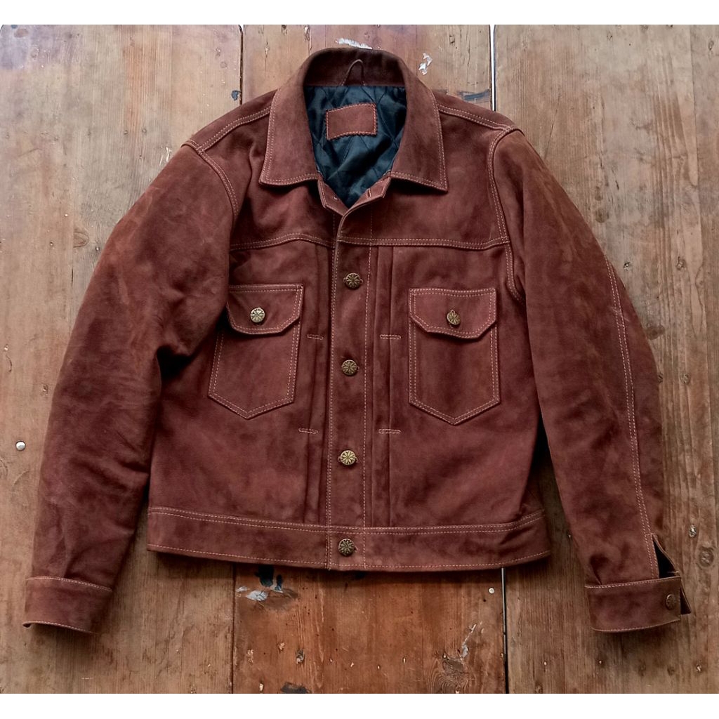 Type III Trucker Jacket / Jaket Suede pria/ leather jacket suede trucker type III