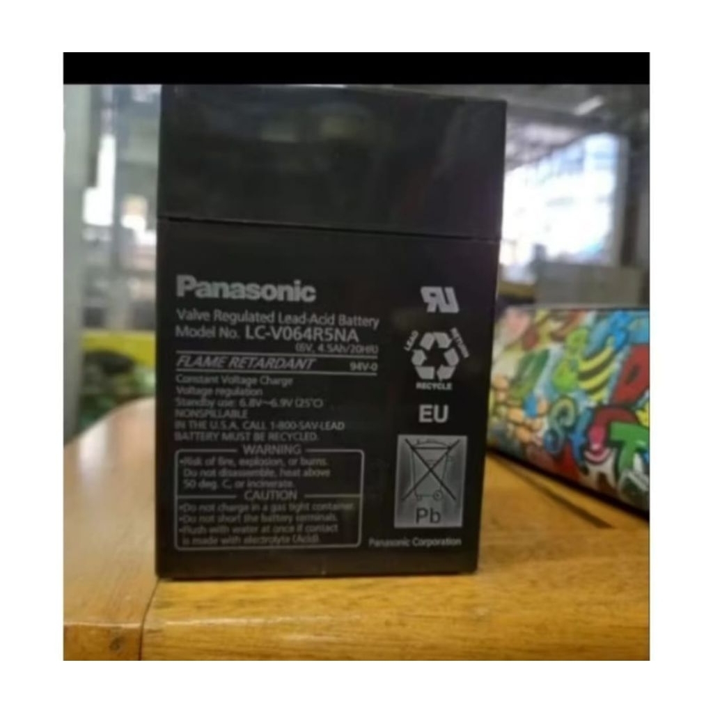 Baterai AKI/ACU Kering Panasonic 6V4.5ah LC-V064R5NA