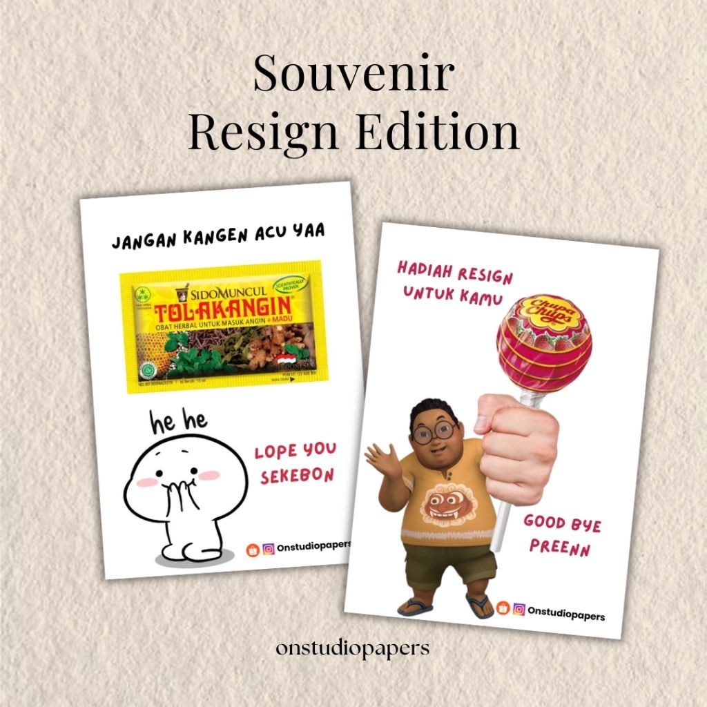 SOUVENIR RESIGN LUCU PART 2 | FAREWELL GIFT | SOUVENIR PERPISAHAN | ONSTUDIOPAPERS