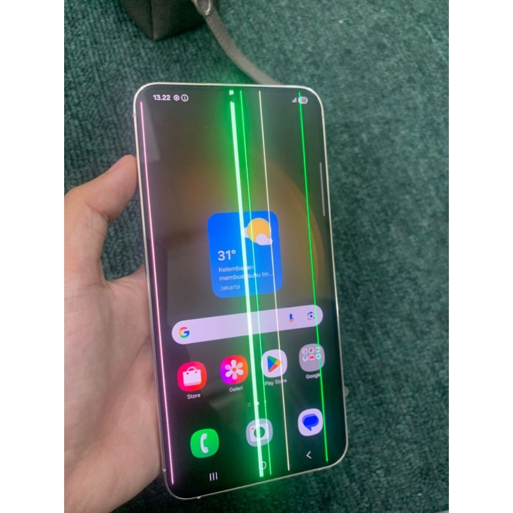 lcd ORI copotan Samsung galaxy s 23 plus minus garis