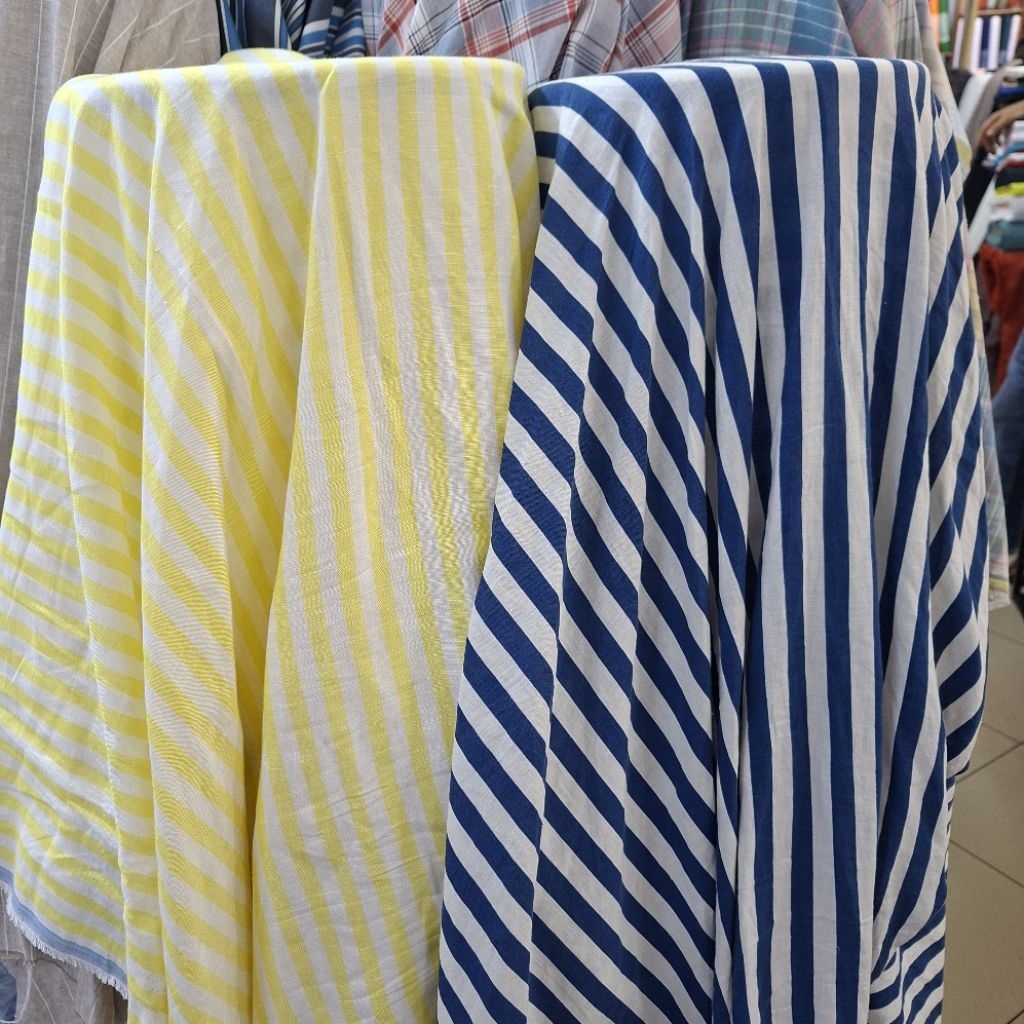 Kain Katun Yanded Motif / Bahan Katun Salur Premium