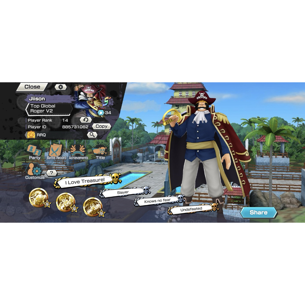 Akun one piece bounty rush 2 EX / Roger V2 Max 100+, chopper max 100+