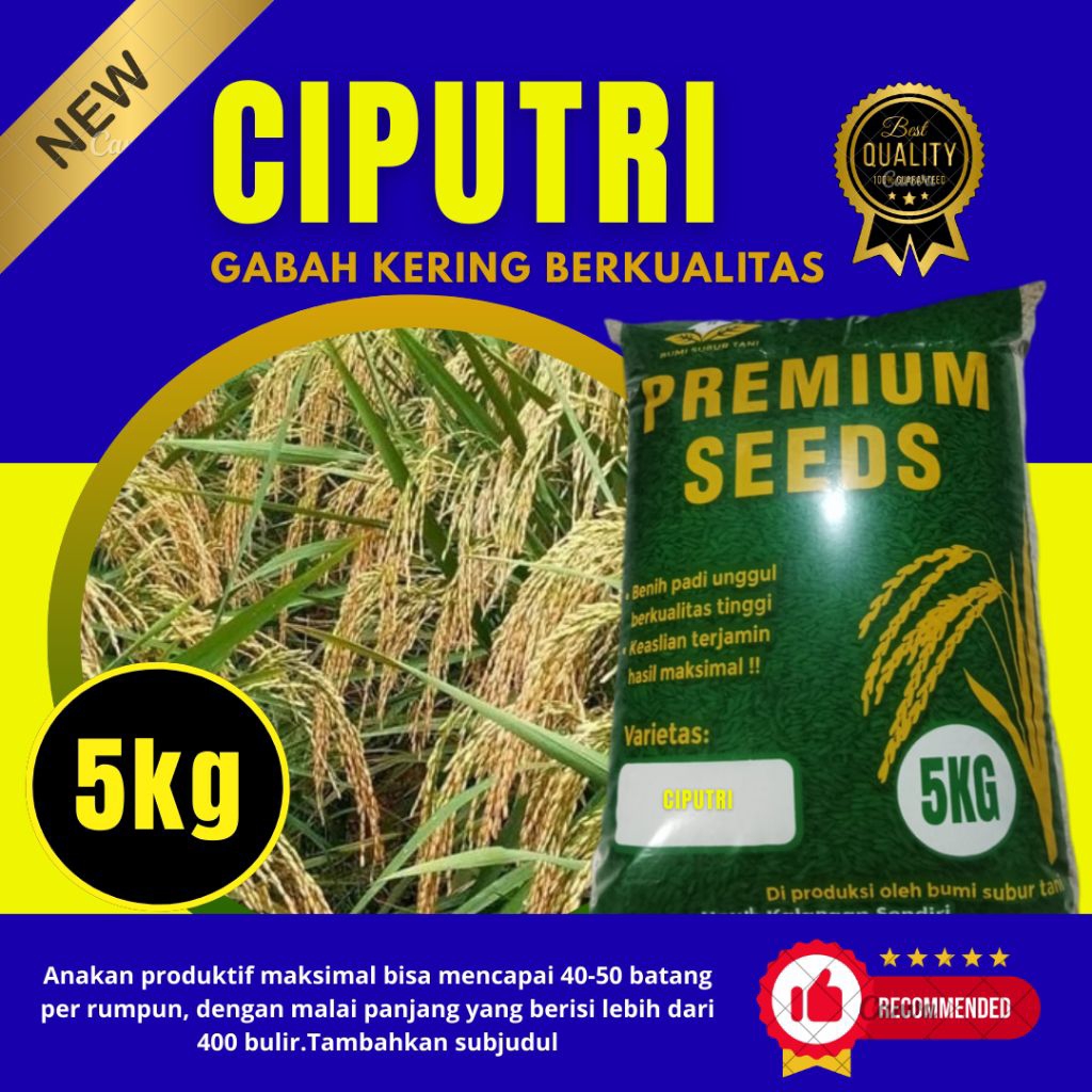 Benih padi unggul CIPUTRI Ciherang malai panjang kemasan 5kg