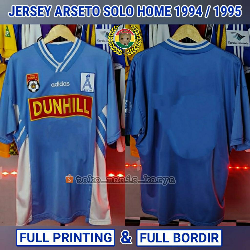Jersey ARSETO Solo Home 1994 / 1995 Liga DAN HIL Full PRINTING atau Full BORDIR Remake RETRO Lokal