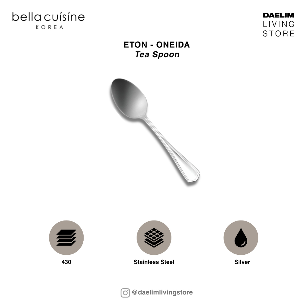 BELLA CUISINE Set Alat Makan Sendok Garpu Flatware Stainless Steel 430 (Eton - Oneida) - Daelim Livi