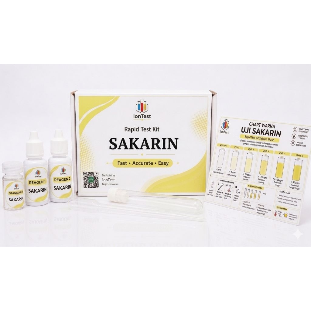 Test Kit Sakarin / Rapid Test kit uji Sakarin / Saccharin