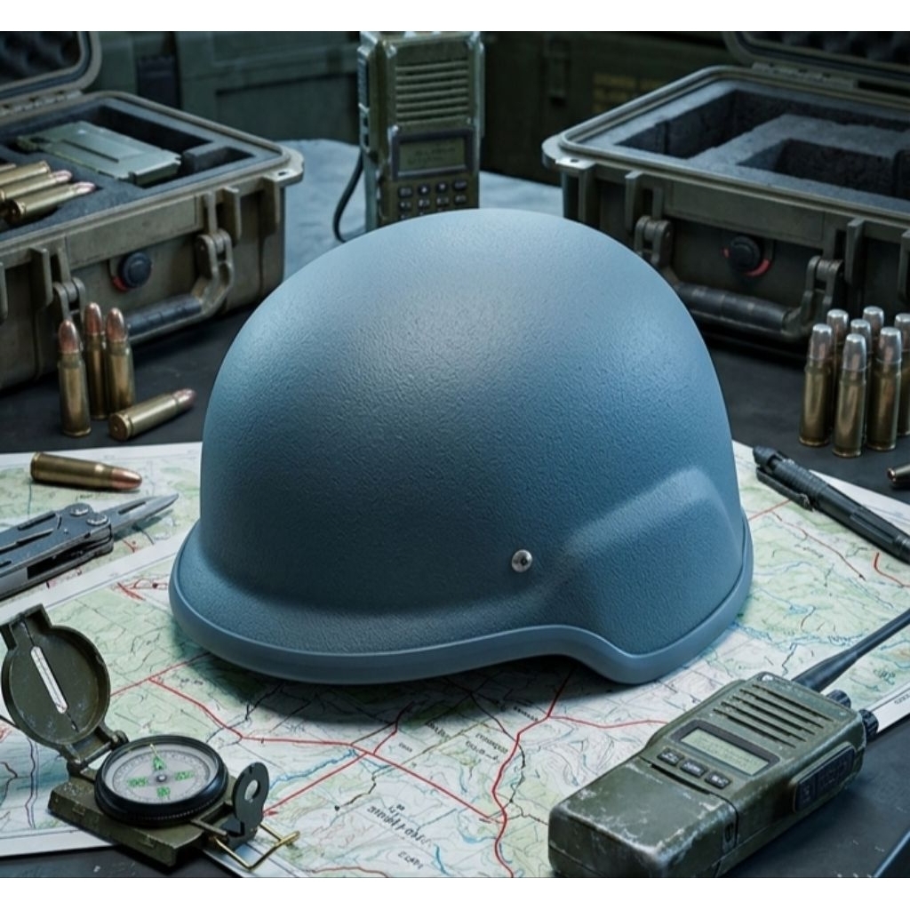 Helm TNI hijau jatah pembagian PT DUTA HS 2022