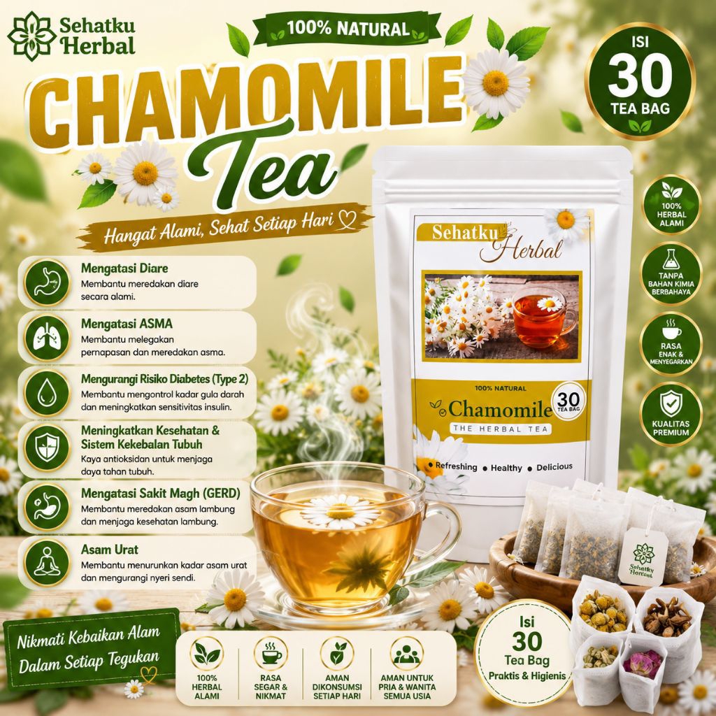 Sehatku Herbal Teh Chamomile isi 30 Tea Bag
