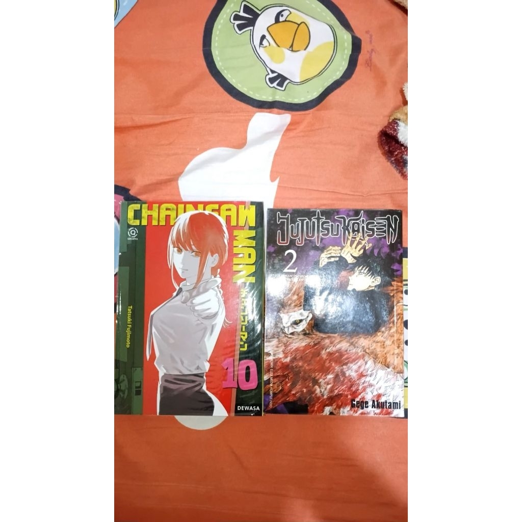 preloved komik, manga chainsaw man vol.10, jujutsu kaisen vol.2 (TAKE ALL)