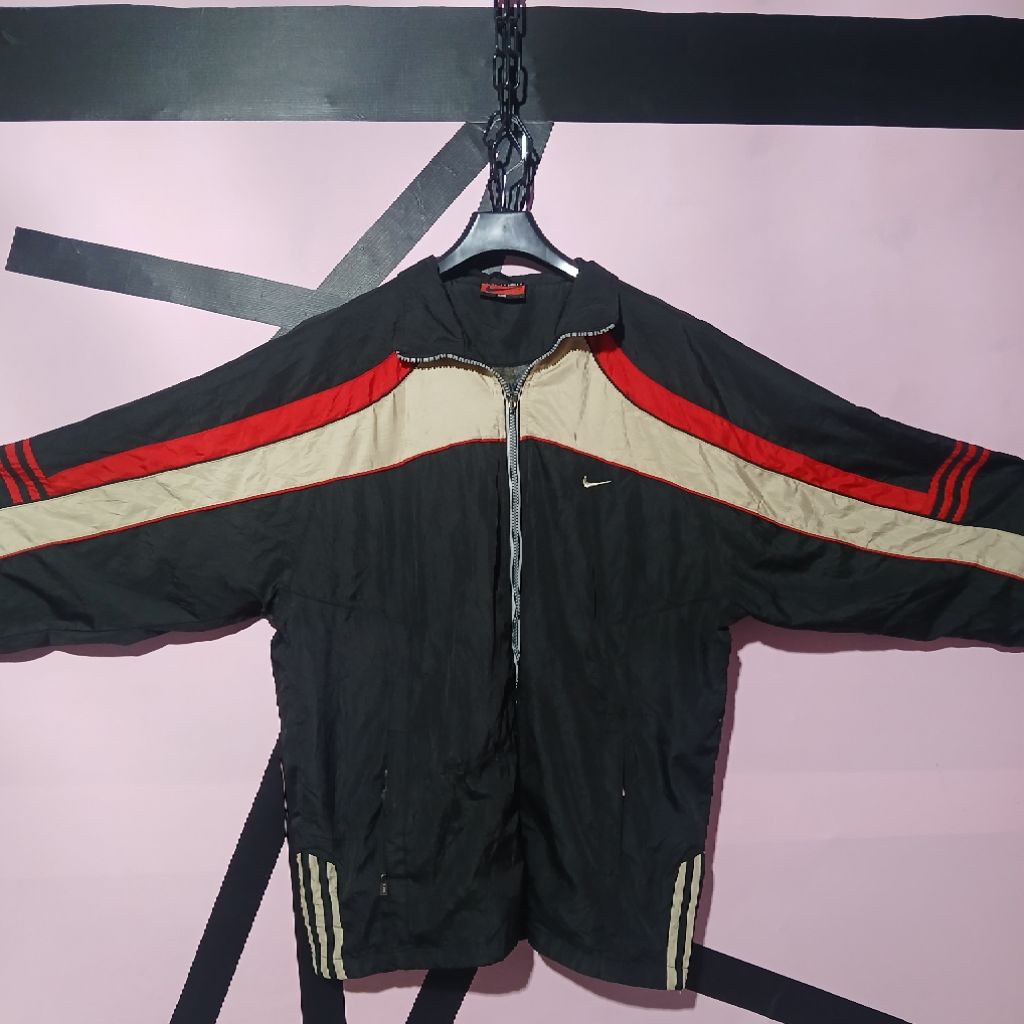 Jacket Vintage Nike Windbreaker Tracktop black Colorblock Vintage 90s