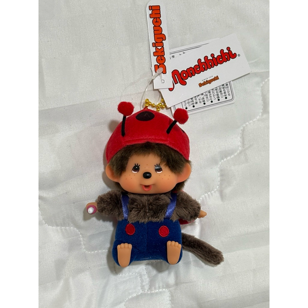 *READY STOCK* MONCHHICHI LADYBUG BAG CHARM - ORIGINAL SEKIGUCHI Japan EU  Keychain Bag Charm Boneka 