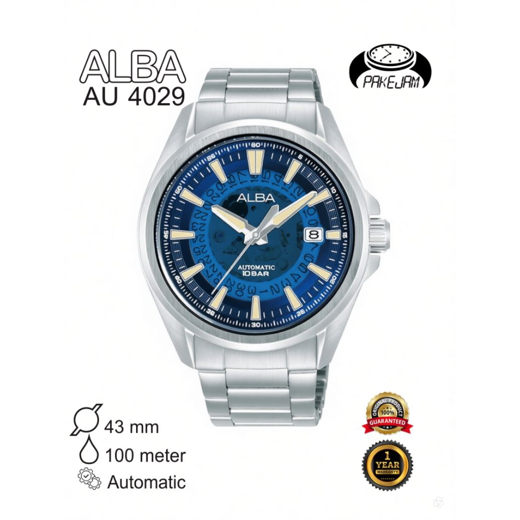 ALBA Jam Tangan Pria Automatic AU4029X1 Blue