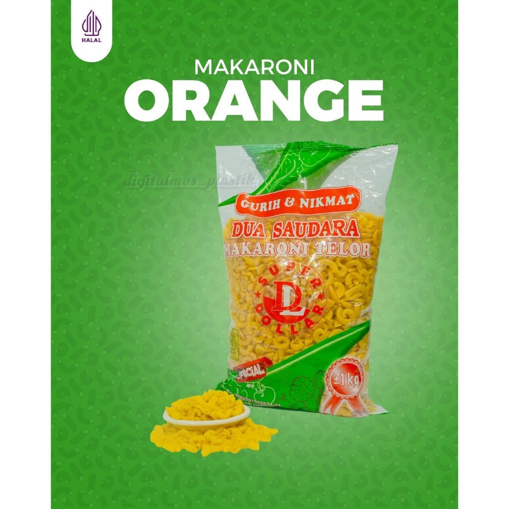 Makaroni Dua Saudara 1 Kg  (Makaroni Bantat Mentah)