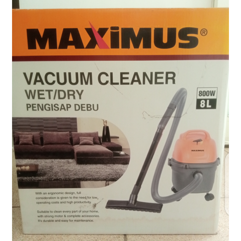 Bekas Preloved Maximus Vacuum Cleaner Wet/Dry 8 L Penghisap Debu Multifungsi Basah & Kering Maximus 