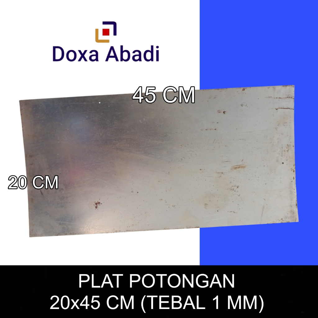 BESI PLAT POTONGAN 20X45 CM TEBAL 1 MM | PLAT BESI POTONGAN 1 MM | PLAT BESI KOTAK 20CM X 45 CM TEBA