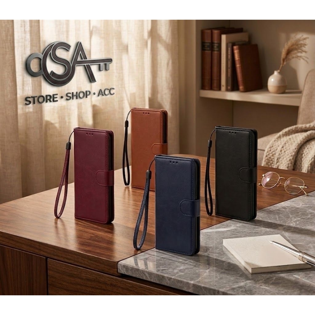 Cesing Dompet Kulit Samsung A03 Cesing Caver wallet Casing Kulit Dompet
