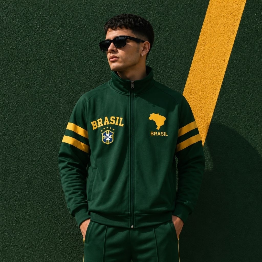 Jaketin Aja ( S - XXXXXL 6XL ) ZIP Up Tracktop Bomber ( TANPA CELANA ) Big Size ARGENTINA BRASIL SWI